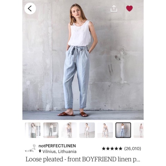 Bundle Notperfectlinen natural stripes/ blue pants - Picture 6 of 12